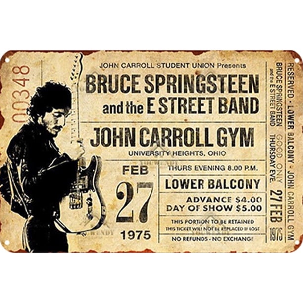 Bruce Springsteen Metal Sign Placa Metal Vintage Bruce Springsteen Pintura Hierro Rectangular ...