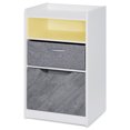 thumbnail image 5 of Led End Table,Modern Side Sofa Table with Drawers and Storages for Living Room Bedroom, White&Yellow Lights, 5 of 5