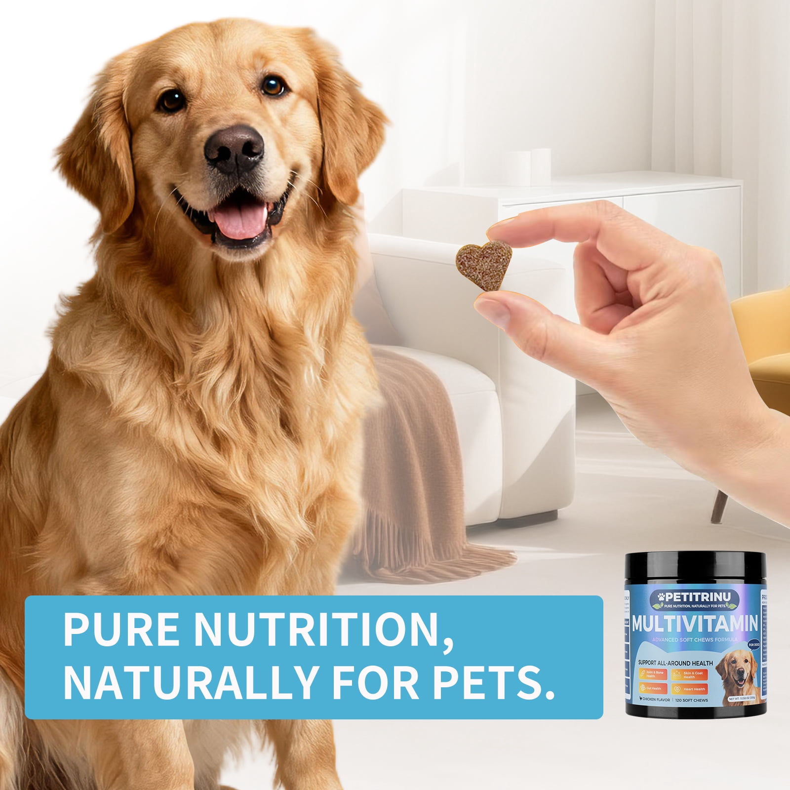 120 Chews Vitamins Treats Snacks for Dogs of All Ages