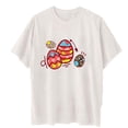 thumbnail image 4 of Camiseta informal de manga corta con cuello redondo y estampado para mujer Pompotops  hkajfhjk461501, 4 of 4