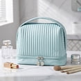 thumbnail image 6 of Makeup Organizer Travel Makeup Organizer for Women, Water Resistant Faux Leather Bridesmaid Gift, 9X6X5 in, 6 of 6