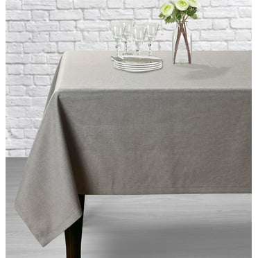 Farm Check Grey 100% Cotton Tablecloth 52