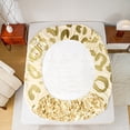 thumbnail image 5 of Homewish Merry Christmas Tree 3pcs Twin Sheet Sets for Teens Boys Girls,Leopard Print Twin Fitted Sheet,Bling Golden Glitter Breathable Flat Sheet,Lightweight Room Decor, 5 of 7