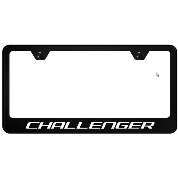 Dodge Challenger UV Print Polycarbonate License Plate Frame (Black)