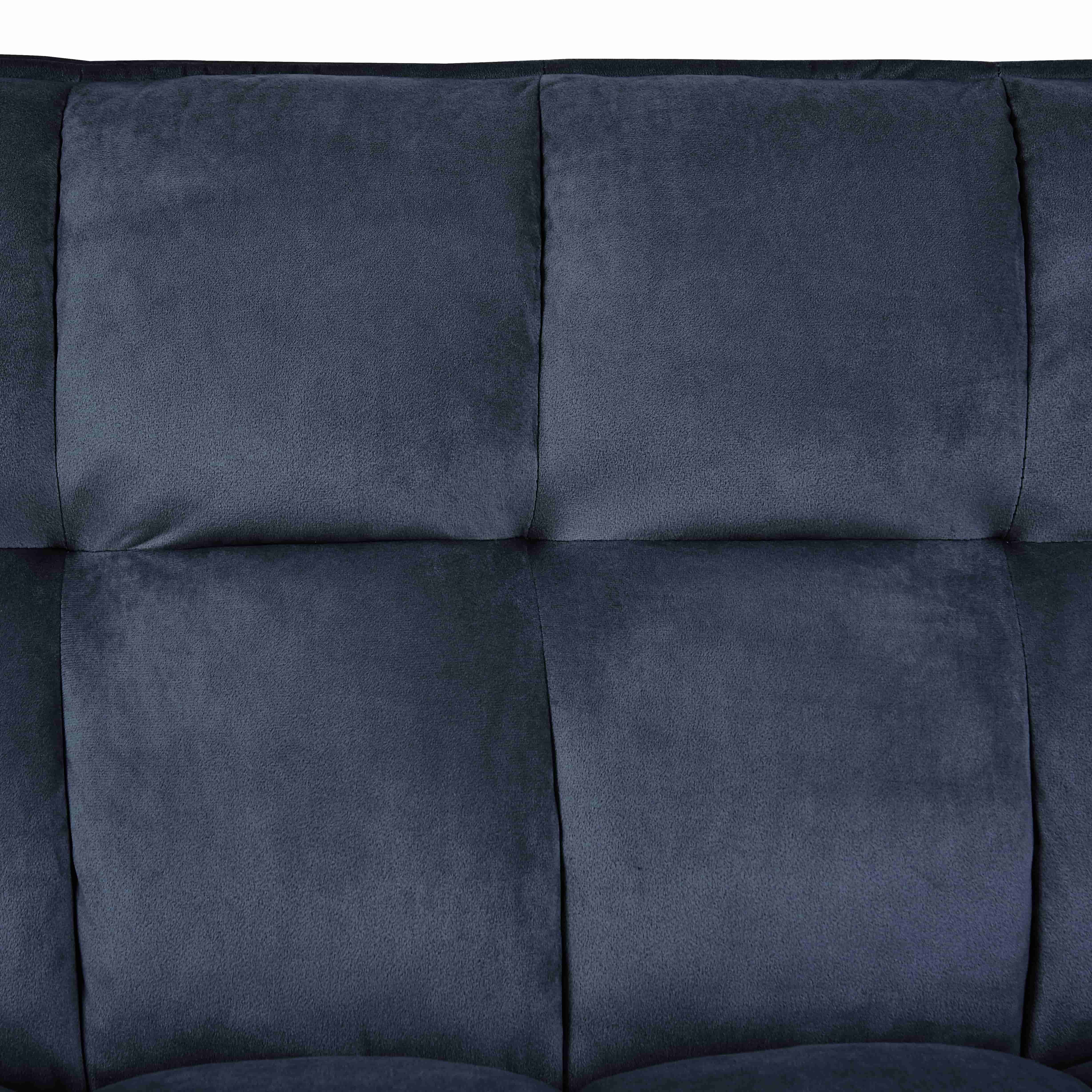 BSHTI 52.75-inch Pull-out Sleeper Sofa Bed, Velvet Upholstery, Solid Wood Frame, 3-Angle Adjustable Backrest, Storage Side Pocket, Twin-Size Bed, Black