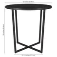 thumbnail image 3 of Evelyn&Zoe Pivetta 22" Wide Round Side Table with MDF Top, Blackened Bronze/Black Grain, 3 of 6