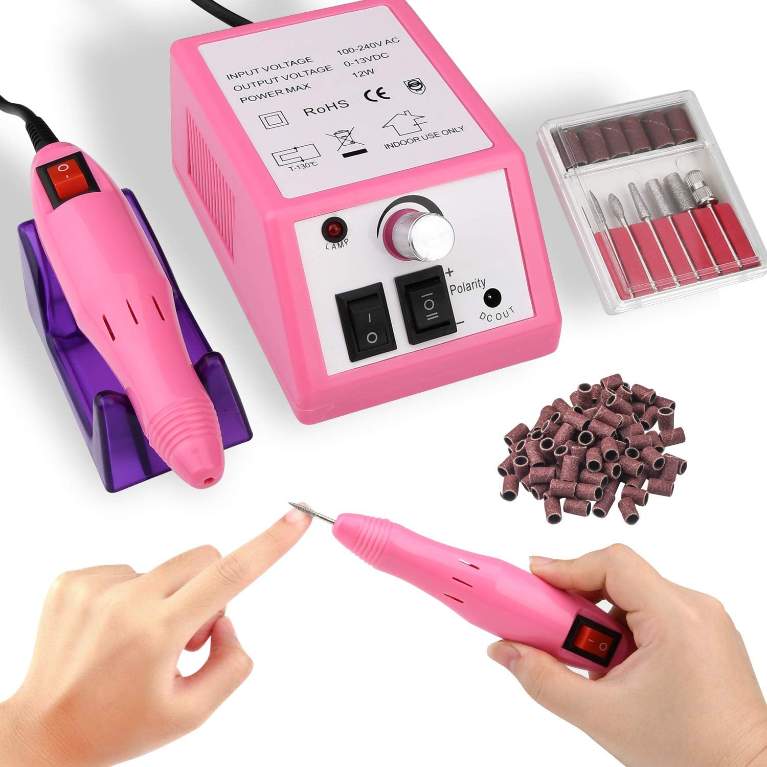 Cattino Electric Nail Drill, Portable Electric Nail File for Acrylic Gel  Nails, Efile Manicure Pedicure Tool with Nail Drill Bits and Sanding Bands  for Home and… | Nail drill machine, Nail drill,