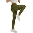 thumbnail image 2 of Hyasfey Women High Waist Cargo Leggings with Pockets Tummy Control Hip Lifting Yoga Workout Tight Pants Stretch Body Shaping Skinny Trousers, 2 of 7