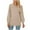 Beige, variant on Tops for Women Trendy Loose-Fit Casual Long-Sleeve Fall/Winter Top with Pleated Details and Round Neckline,Sizes S-2XL
