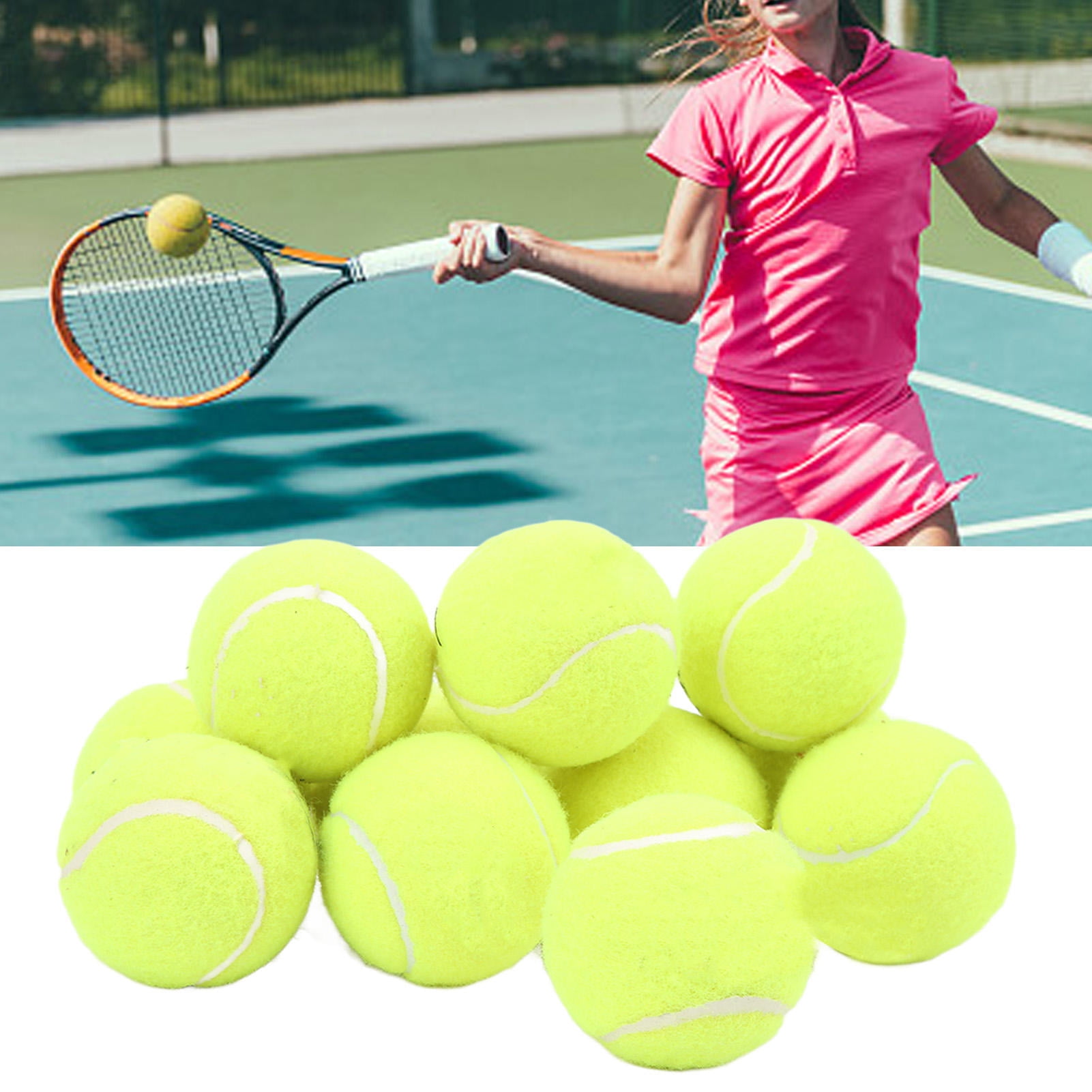 Suodoka 12‑Pack High‑Resilience Cashmere‑Rubber Tennis Balls – Soft, Elastic, Waterproof, Ideal for Kids & Beginners, Includes Storage Bag