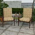 thumbnail image 2 of Jordan Manufacturing 44" x 21" Adonis Jewel Crimson Medallion Rectangular Outdoor Chair Cushion with Ties and Hanger Loop, 2 of 13