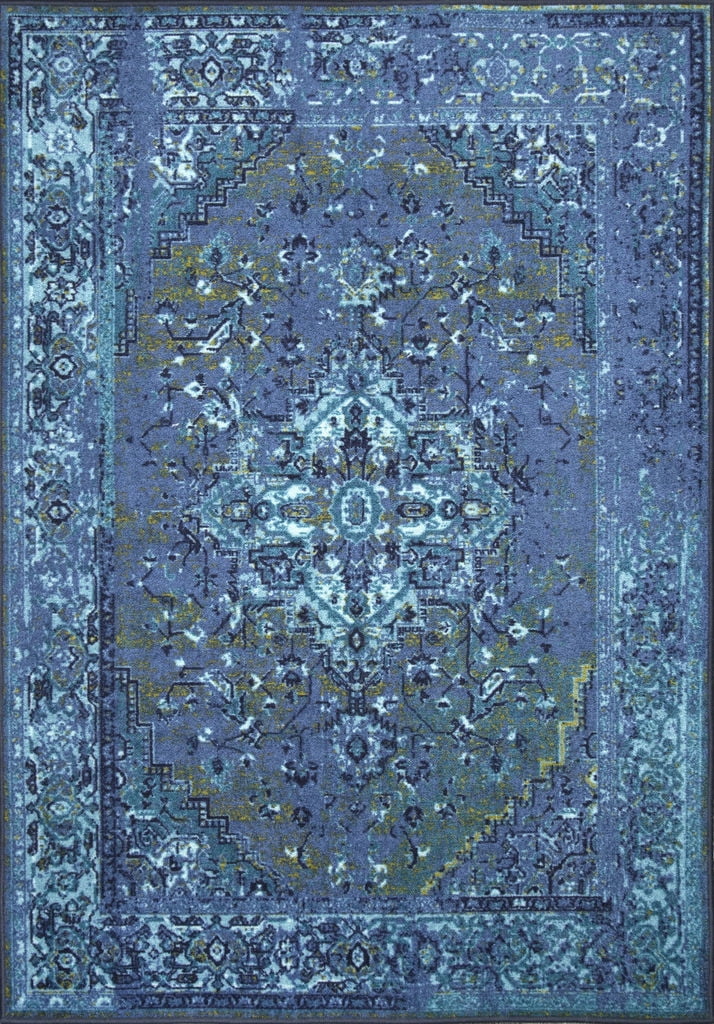 nuLOOM Reiko Vintage Persian Area Rug, 5', Blue
