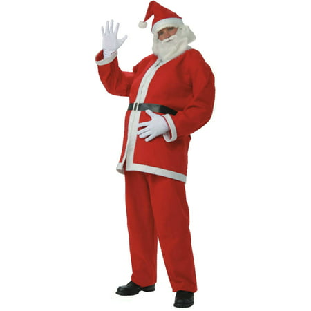 Adult's Mens Promotional Flannel Santa Claus Christmas Costume Suit