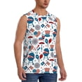 thumbnail image 2 of Fotbe Fourth Of July Party Men's Camiseta sin Mangas Estampada para Hombres, Playera Casual para Gimnasio, Entrenamiento, Playa-Small, 2 of 7