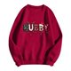 thumbnail image 3 of MHFRRA Sudadera Holgada de Manga Larga con Cuello Redondo y Estampado Informal para Hombre y Mujer Rojo, 3 of 3