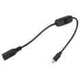 thumbnail image 2 of USB C Power On/Off Switch Extension Cable, Extension Cable Practical Button Control Black  For Tablet Computers, 2 of 8