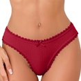 thumbnail image 6 of Ashirexll Plus Size Underwear for Women Low Waist Lace Panel Breathable Triangle Panties, 6 of 7