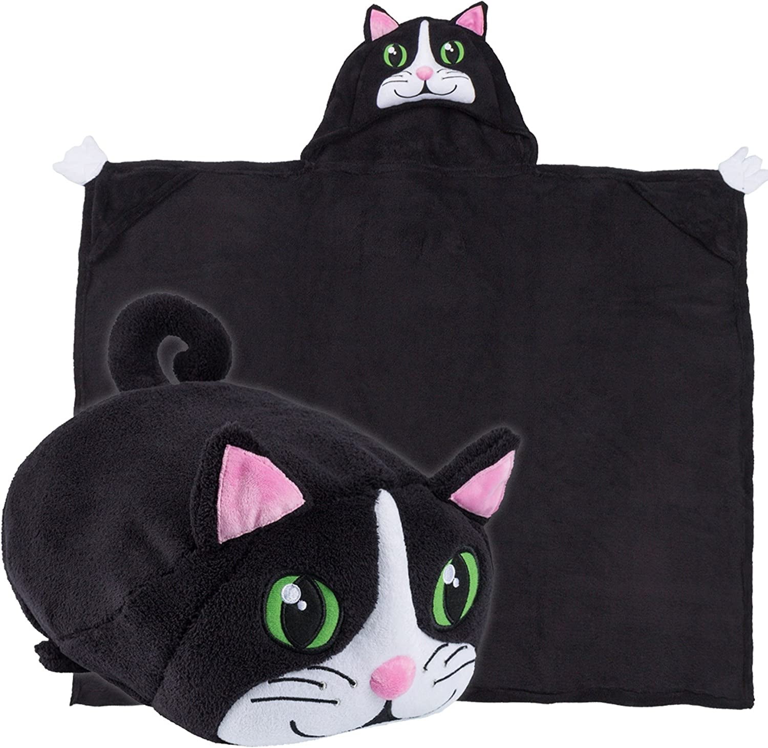 echoer Stuffed Animal Blanket – Cat – Kids Huggable Pillow and Blanket Perfect for Pretend Play, Travel, nap time. echoer Stuffed Animal Blanket – Cat – Kids Huggable Pillow and Blanket Perfect for Pretend Play, Travel, nap time.