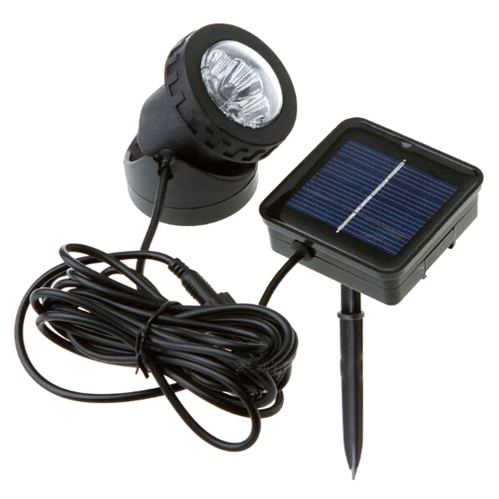 LED Solar Power Light Sensor Underwater Spolight Lamp Outdoor Garden Waterproof 