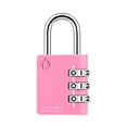 thumbnail image 2 of Zarker XD35 3-Digit Combination Padlock Pink 1-Pack, 2 of 4
