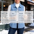 thumbnail image 3 of VBVC Women's Sleeveless Curved Hem Denim Vest , Button Down Jean Vest For Women, S-2XL, 3 of 8