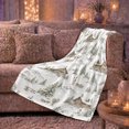 thumbnail image 6 of Snowy Mountain Log Cabin Retreat Scene Winter Skiing, Peaceful Mountain Lake Scene, Warm Flannel Blanket for Cabin and Lodge, Outdoor Lovers Friendship Gift, Artistic Home Decor, 6 of 9