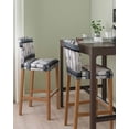 thumbnail image 2 of Grey Wood Grain Bar Stool Covers Set of 4, Country Vintage Barn Door Rustic Lodge Stretch Washable Bar Chair Covers with Backs, Removable Pub Counter Height Chair Cover for Kitchen Dining Room Cafe, 2 of 7