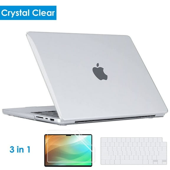 ASTRAEA For MacBook Pro 14 inch Case 2024 2023 2022 2021 Release M3 A2918 A2992 M2 A2779 M1 A2442 Pro Max Chip, Hard Cover Shell & Keyboard Cover & Screen Protector, Clear