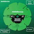 thumbnail image 4 of Metabo HPT 12-In Miter Saw Blade, Fiber Cement, 115766M, 4 of 6