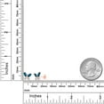 thumbnail image 2 of Gem Stone King 18K Rose Gold Plated Silver Marquise London Blue Topaz and White Topaz Butterfly Earrings for Women (1.76 Cttw, Gemstone November Birthstone, Center Stone: 6X3MM, Small Stones: 3MM), 2 of 4