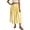 Light Yellow, variant on Womens Summer Striped Maxi Skirts A-Line Elastic Waist Flowy Skirt Beach Vacation Outfits