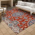 thumbnail image 3 of Addison Rugs Chantille Indoor/Outdoor Traditional Global Red Machine Washable Rectangle Rug, 10' x 14', 3 of 8