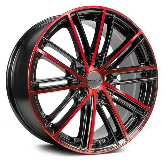 RTX Custom Wheel 18x8 inch Rim for 2001-2003 Acura CL 73.1mm CB Offset 45mm Gloss black with Red Accents
