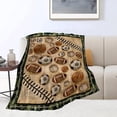 thumbnail image 2 of Vintage Sports Soccer Blanket Ultra Soft Cozy Plush Baseball Basketball Football Throw Blanket Sport Ball Fans Lovers Gifts Kids Adults Lightweight Flannel Comfy Blankets for Couch Sofa Bed 50"x40", 2 of 6