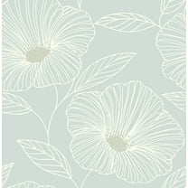 A-Street Prints Mythic Seafoam Floral Wallpaper