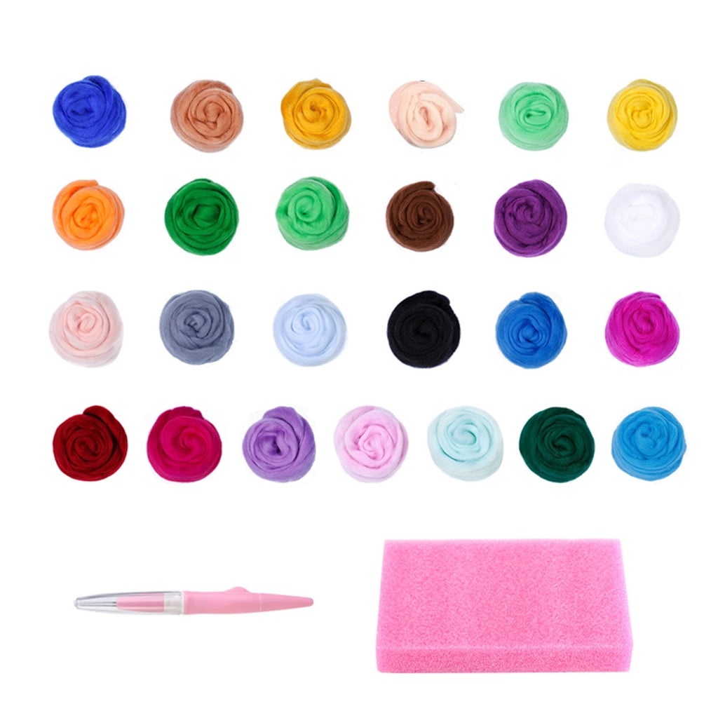 7/8/9/10 Color Needle Felting Supplies with Wool Felt Needle Tool Craft Wool Felted Set for Beginner Wool Felting Craft