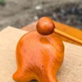 thumbnail image 4 of Rosewood Wooden Fish Gong Handheld Percussion Instrument Buddhist Prayer Tool Portable Desk Decor Spiritual Carving Ornament, 4 of 5