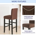 thumbnail image 5 of Stretch Bar Stool Covers, Soft Barstool Slipcover Elastic Spandex Furniture Chair Seat Cover with Elastic Bottom Dining Chair Covers Machine Washable for Living Room-Purple-Set of 2, 5 of 8