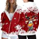 thumbnail image 1 of WILLBEST Sudaderas para Mujer Sudadera con Capucha Estampada Navideña para Mujer, Estilo Casual y Holgado, con Cremallera Chica​​, 1 of 7