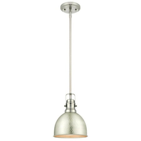 

Westinghouse 63455 One-Light Mini Pendant Hammered Brushed Nickel