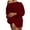 Red, variant on Vedolay Women's Formal Dresses Women's 2023 Fall Long Sleeve Crewneck Oversized Loose Short Sweater Dress,Khaki M