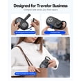 thumbnail image 2 of ORICO Travel Power Strip, 4 Outlets 3 USB Ports (1 USB C) with 4FT Wrap-Around Extension Cord, Compact Cruise Approved Power Strip No Surge Protector, Flat Plug for Hotel Dorm Essentials(Black), 2 of 9
