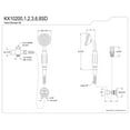 thumbnail image 2 of Kingston Brass KX10208SD Vintage Hand Shower Kit, Brushed Nickel, 2 of 5