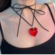 thumbnail image 2 of Collar con colgante de cera ajustable con cadena de clavícula y personalidad de chica sexy con sentido del amor simple de alta gama de Europa y Estados Unidos, 2 of 6