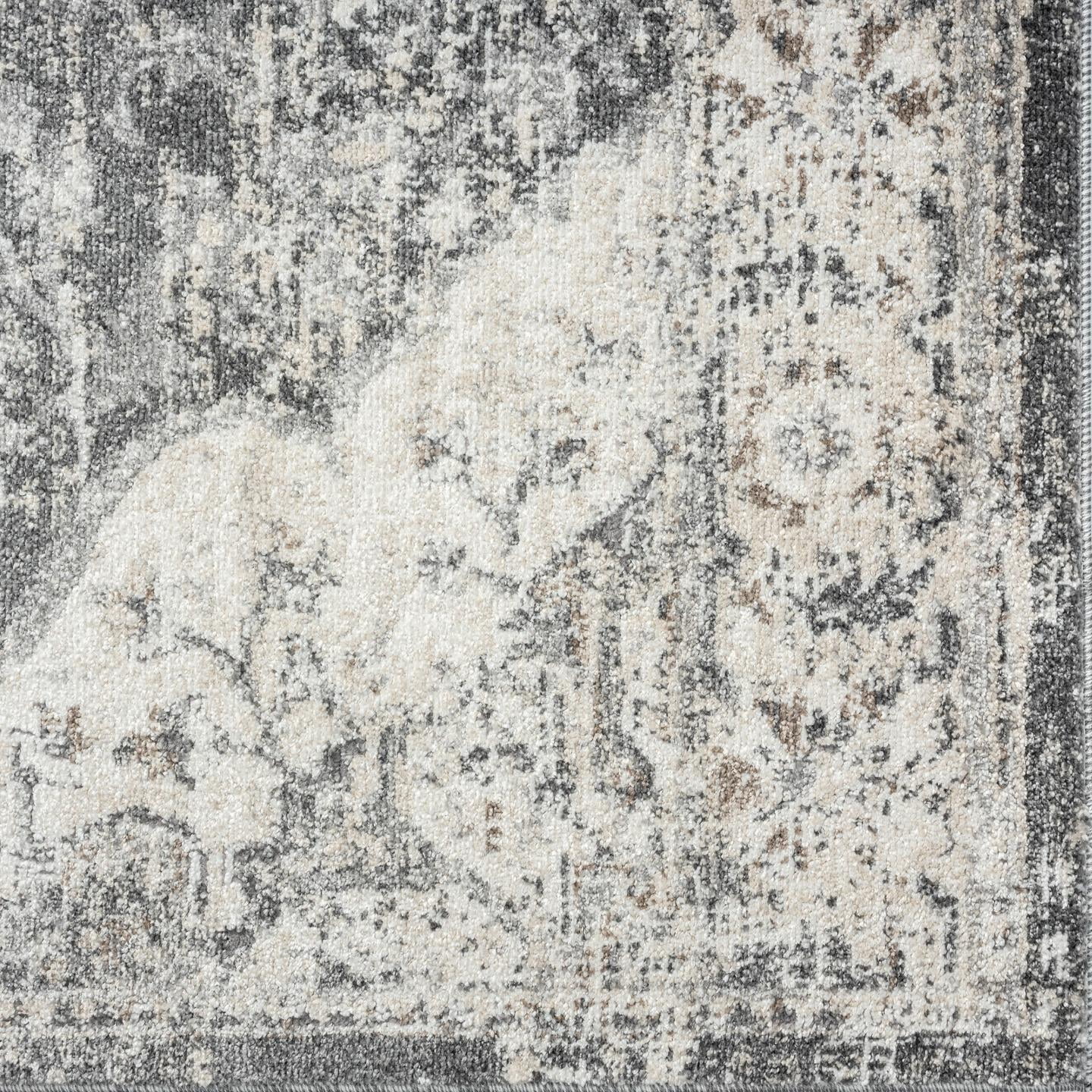 Luxe Weavers Vintage Oriental Gray 8x10 Area Rug for Living Room