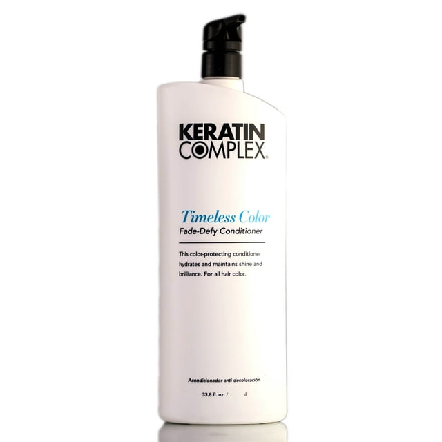 33.8 oz , Keratin Complex Color Therapy Timeless Color Fade Defy Conditioner Hair Scalp - Pack of 3 w/ Sleek Teasing Comb Keratin Complex by Sleekshop belleza