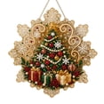 thumbnail image 2 of Christmas Pearl Diamond Painting Suncatcher Kit, DIY Craft, Acrylic Snowflake Shape Board with Lace Edge, 3D Mixed-Sized Pearl Beads Craft, 2 of 7