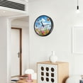 thumbnail image 6 of Voice Activated Clock with Glow Light 12 Inch Large Silent Wall Clock Battery Operated for Home Decor Colorful Wildflowers Butterflies, 6 of 8