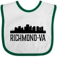 thumbnail image 3 of Inktastic Richmond Virginia City Skyline Boys or Girls Baby Bib, 3 of 4
