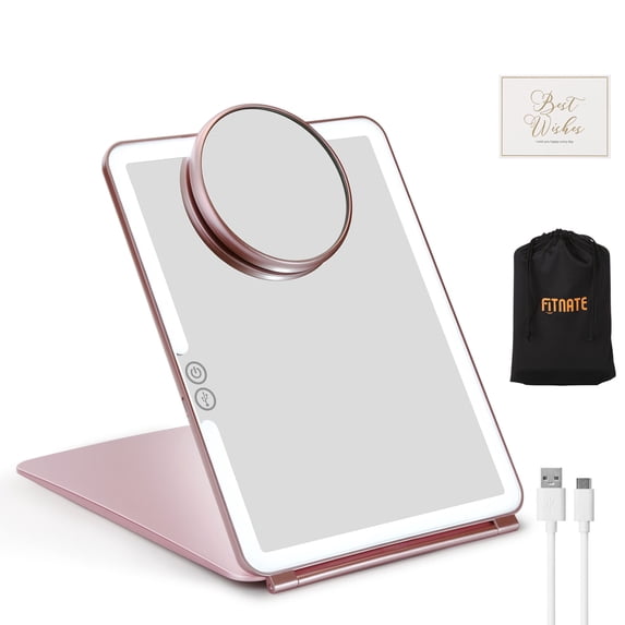 AGPtek 3xMagnifying 32LED Lighted Vanity Makeup Mirrors Touch Screen USB Portable Stand